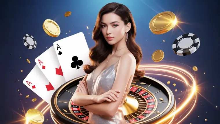 Live baccarat table with cards and chips, focusing on strategy